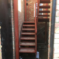 An image of a metal staircase we fabricated