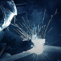 An image of us fabricating some metal